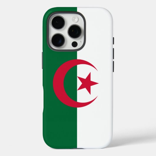 Apple iPhone 16 Pro ケースメイト アルジェリア フラグデザインケース Case-Mate iPhoneケース (裏面)