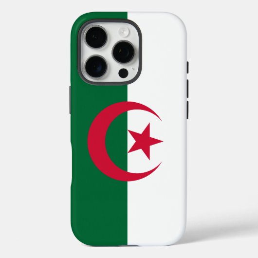 Apple iPhone 16 Pro ケースメイト アルジェリア フラッグ Case-Mate iPhoneケース (裏面)