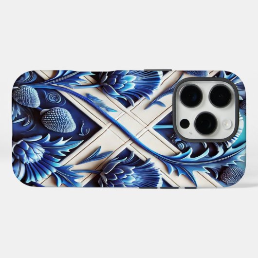 Apple iPhone 16 Pro Case-Mate, Scottish Thistles Case-Mate iPhoneケース (裏面 (横))