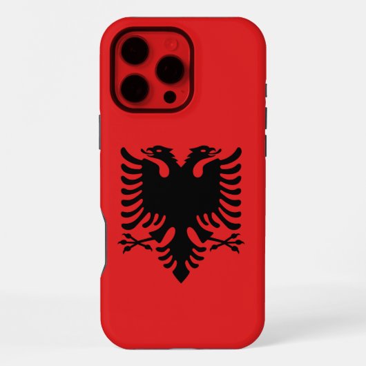 Apple iPhone 16 Pro Maxケース、アルバニア国旗 iPhoneケース (裏面)