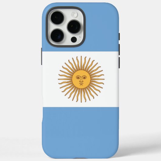 Apple iPhone 16 Pro Max ケース、アルゼンチンの国旗デザイン Case-Mate iPhoneケース (裏面)