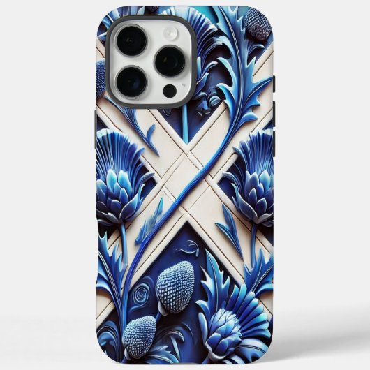Apple iPhone 16 Pro Max ケース、スコットランドのアザミ模様 Case-Mate iPhoneケース (裏面)