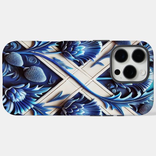 Apple iPhone 16 Pro Max Case, Scottish Thistles Case-Mate iPhoneケース (裏面 (横))