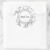 Apple Jam Sketchラベモダンル ラウンドシール (バッグ)