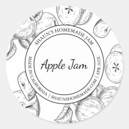 Apple Jam Sketchラベモダンル ラウンドシール