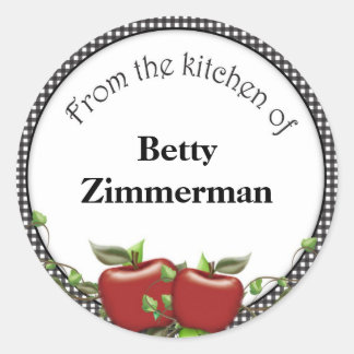 Apple Jarラベルパーソナライズされた ラウンドシール