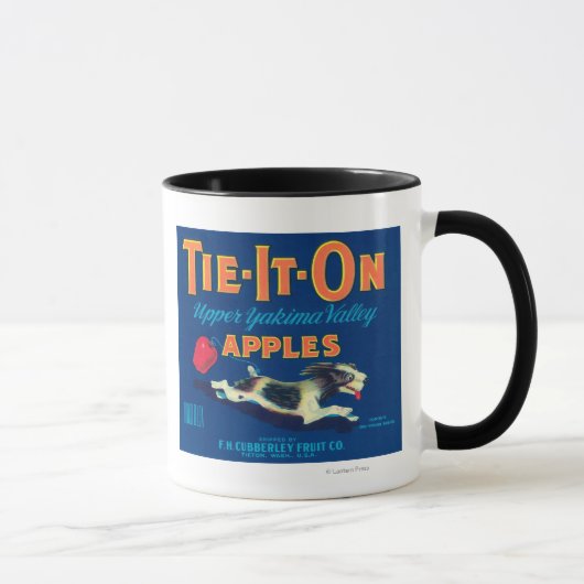 Apple Labelに結ぶ(青) - Tieton, WA マグカップ (右)