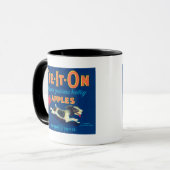 Apple Labelに結ぶ(青) - Tieton, WA マグカップ (正面左)