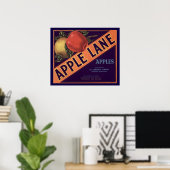 Apple Laneブランドクレートラベル ポスター (ホームオフィス)