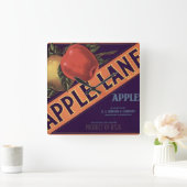 Apple Laneブランド枠ラベル スクエア壁時計 (ホーム)