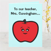 Apple Largeクラスの先生ですぐに快適 カード (黄色い花)