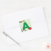 Apple Letter A スクエアシール (封筒)