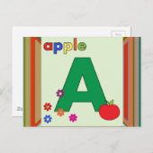 Apple Letter A ポストカード (正面/裏面)
