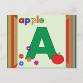 Apple Letter A ポストカード (正面)