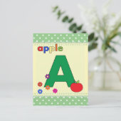 Apple Letter A ポストカード (スタンド正面)
