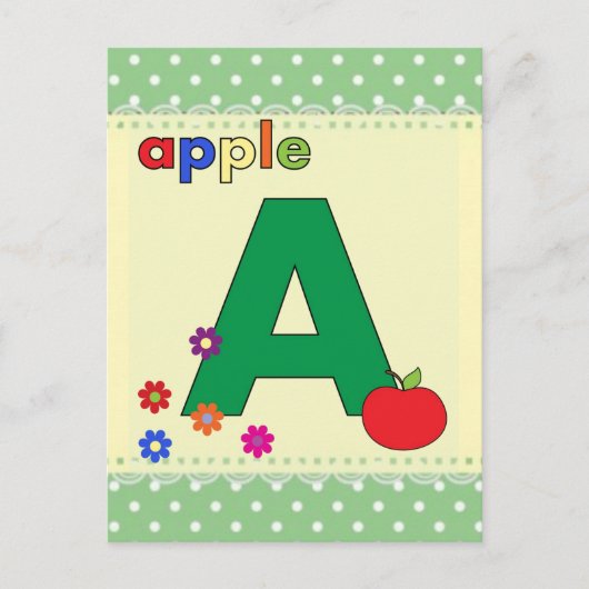 Apple Letter A ポストカード (正面)