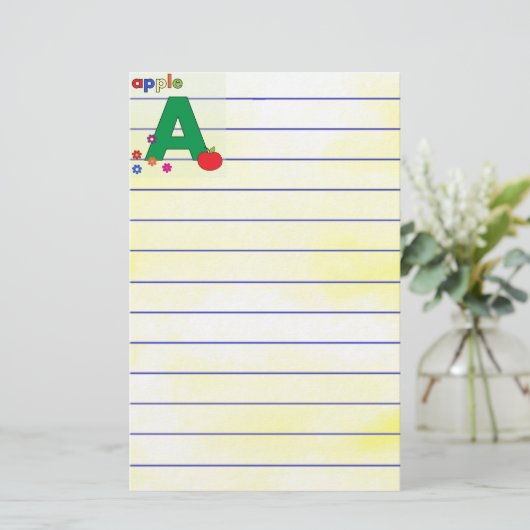 Apple Letter A 便箋 (スタンド正面)