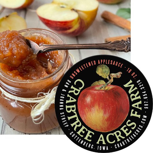 APPLE LOGOファームオーチャードビジネスアップルソースクラス ラウンドシール