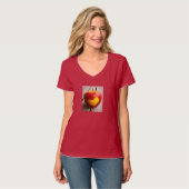 「Apple Love」かわいい写真。買今 Tシャツ (正面フル)