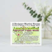 Apple Martini (Appletini)レシピはがき ポストカード (スタンド正面)