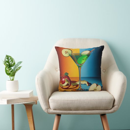 Apple Martini Pop Art クッション (椅子)