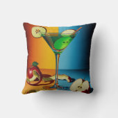 Apple Martini Pop Art クッション (裏面)