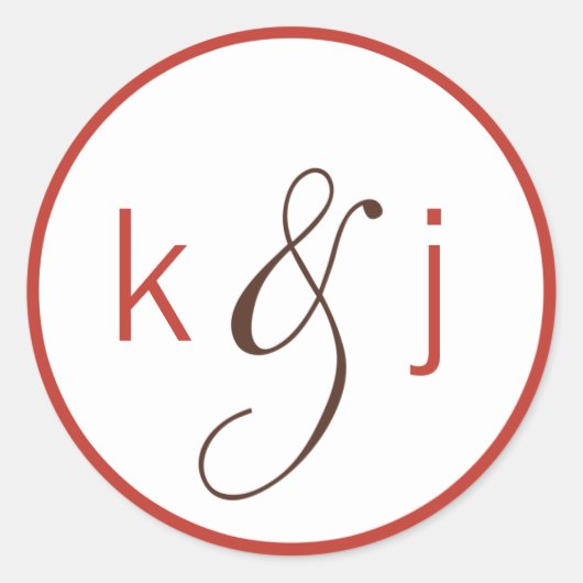 Apple Monogramスタンプ ラウンドシール (正面)