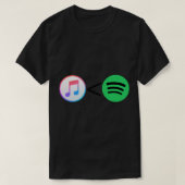 Apple Music<Spotify Sticker Tシャツ (デザイン正面)