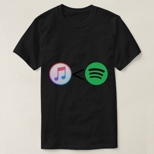 Apple Music<Spotify Sticker Tシャツ (デザイン正面)