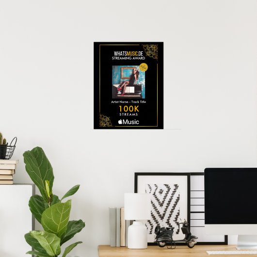 Apple Music Streaming Award Poster ポスター (ホームオフィス)