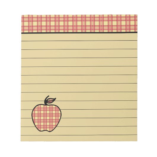 Apple Notepadのプレイド ノートパッド (正面)