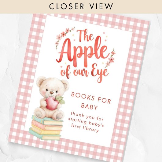 Apple of Eye Books forベビージンガム赤ちゃんシャワー ポスター