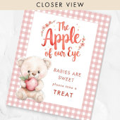 Apple of Eye Take a Treat Gingham Baby Shower ポスター