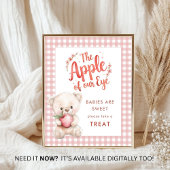 Apple of Eye Take a Treat Gingham Baby Shower ポスター