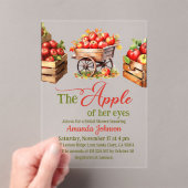 Apple of Her Eye秋マーケットバスケットブライダルシャワー アクリル招待状 (インサイチュ (ポータブル))