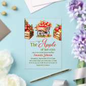 Apple of Her Eye秋マーケットバスケットブライダルシャワー アクリル招待状 (インサイチュ (ウェディング))