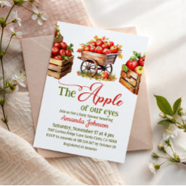 Apple of My Eye秋市場バスケットベビーシャワー 招待状