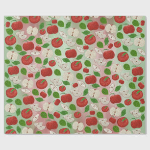 “Apple of My Eye” ドットアート包装紙 ラッピングペーパー