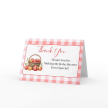 Apple of My Eye Baby Showerサンキューカード