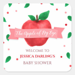 Apple of my Eye Baby Shower スクエアシール