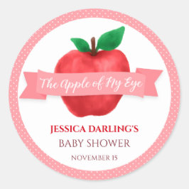 Apple of my Eye Baby Shower ラウンドシール