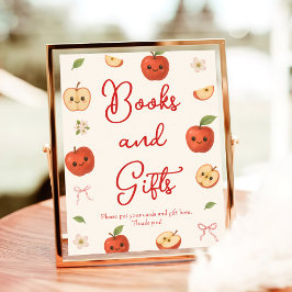Apple of My Eye Baby Shower Books & Gift ポスター