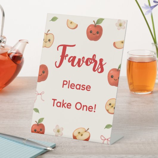 Apple of My Eye Baby Shower Faver 台座サイン (インサイチュ)