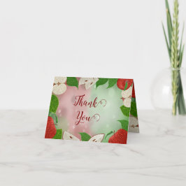 Apple Of My Eye Baby Shower Folded Thank You Card サンキューカード