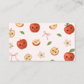 Apple of My Eye Baby Shower How Big The Be腹部 エンクロージャーカード (裏面)