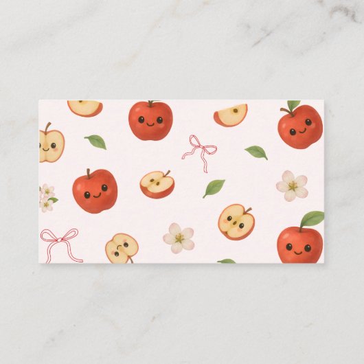 Apple of My Eye Baby Shower How Big The Be腹部 エンクロージャーカード (裏面)