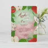 Apple of My Eye First Birthday Invitation シーズンカード (スタンド正面)