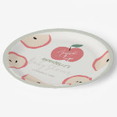 Apple of my Eye Green Boy Baby Shower ペーパープレート (アングル)