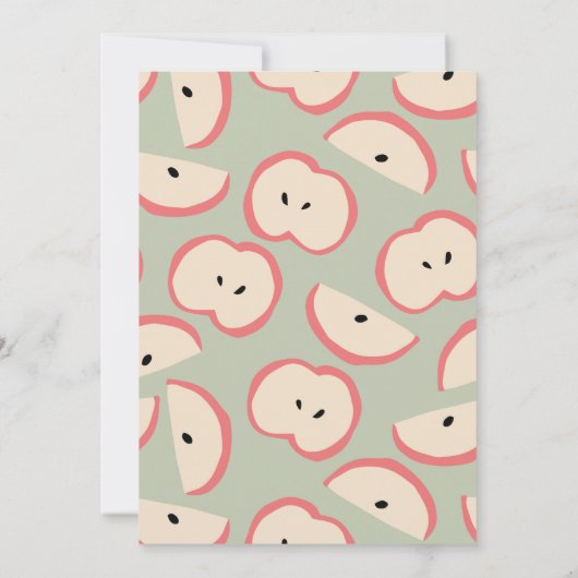 Apple of my Eye Green Boy Baby Shower 招待状 (裏面)