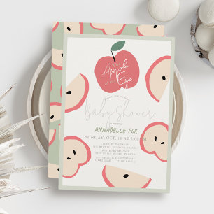 Apple of my Eye Green Boy Baby Shower 招待状